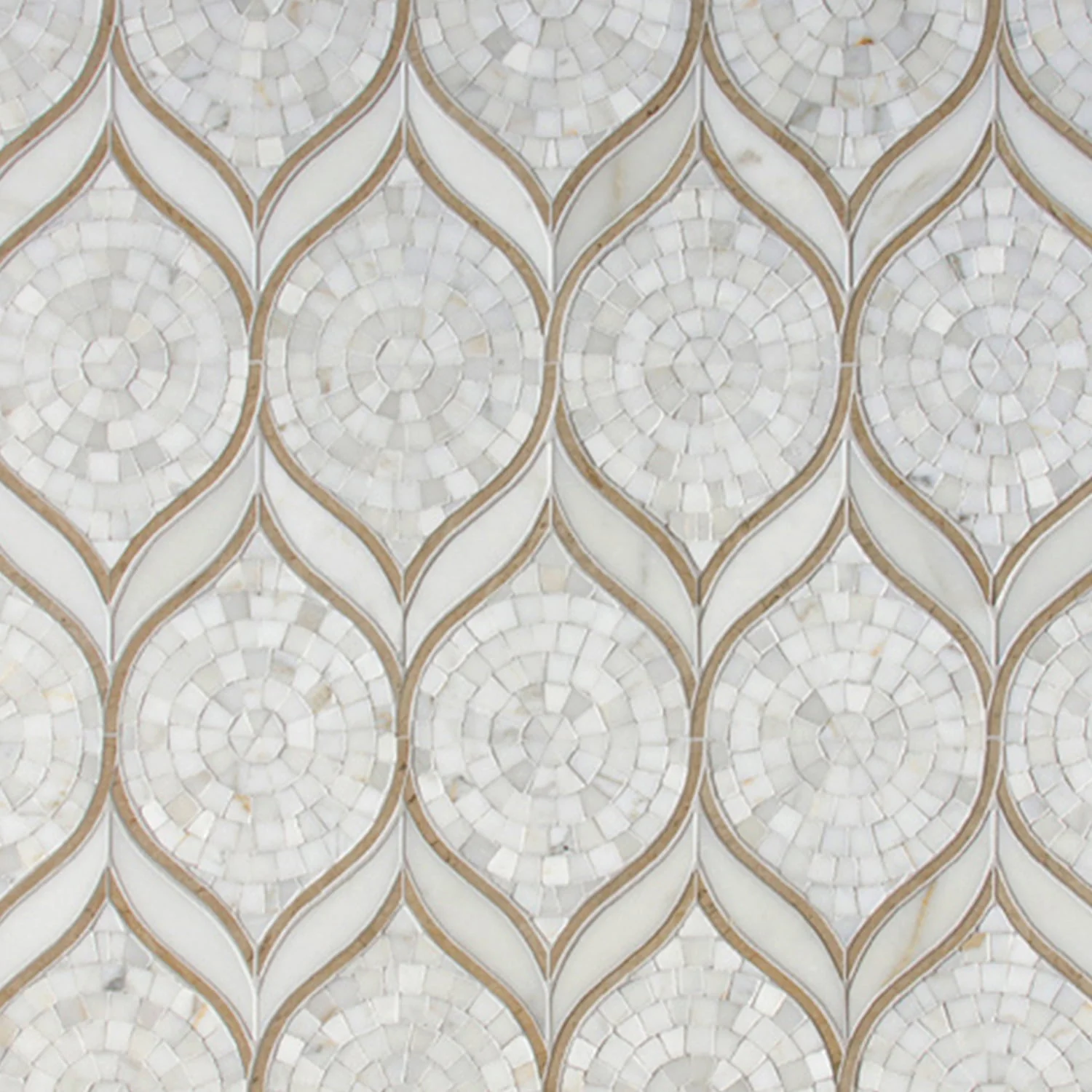 Tangent Mosaic 7-5/8X11-7/8 Calacatta Honed