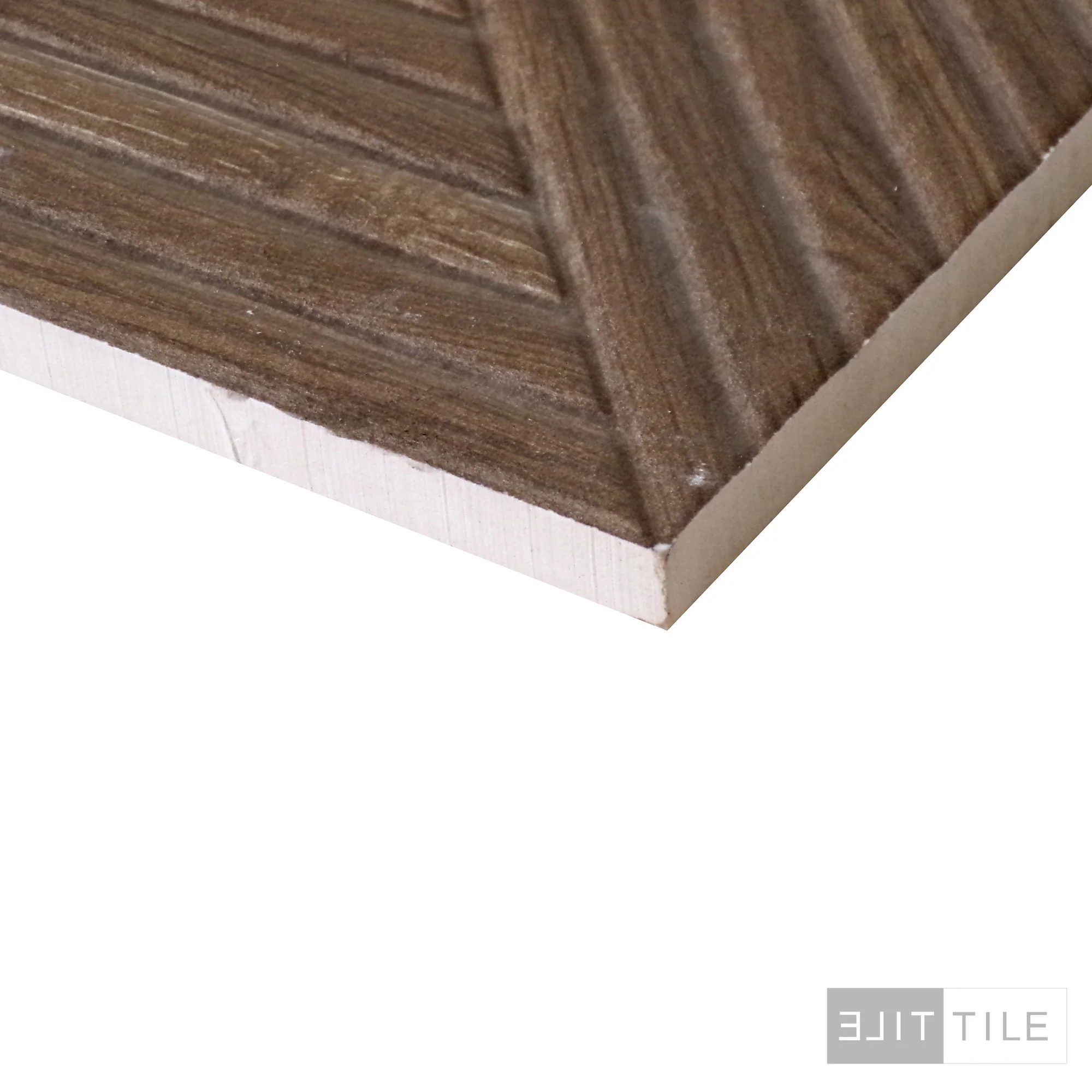 Tangram Ceramic Deco 12.4X39.4 Coffee Matte - Image 3