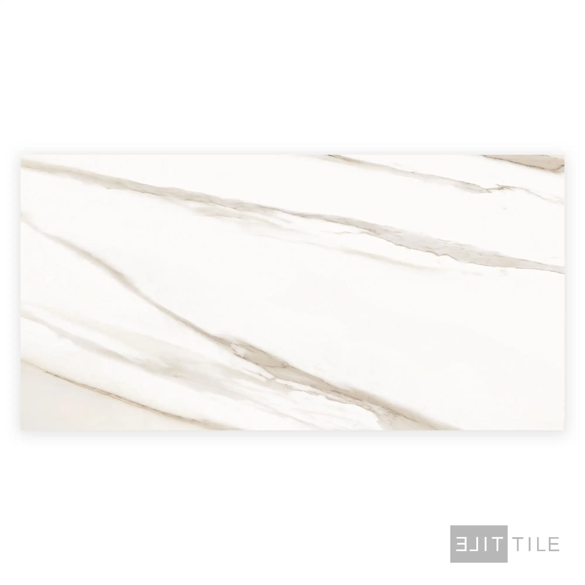 Tele Di Marmo Reloaded Porcelain Large Format Field Tile 24X48 Calacatta Polished - Image 3