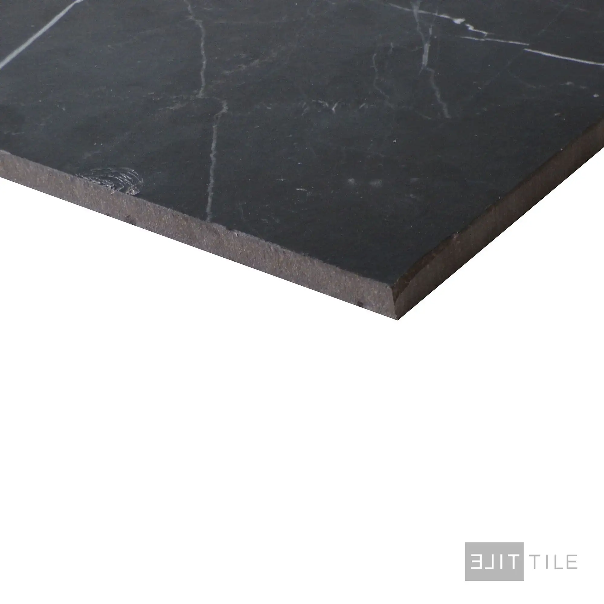 Tele Di Marmo Revolution Porcelain Large Format Field Tile 24X48 Calacatta Black Matte - Image 4
