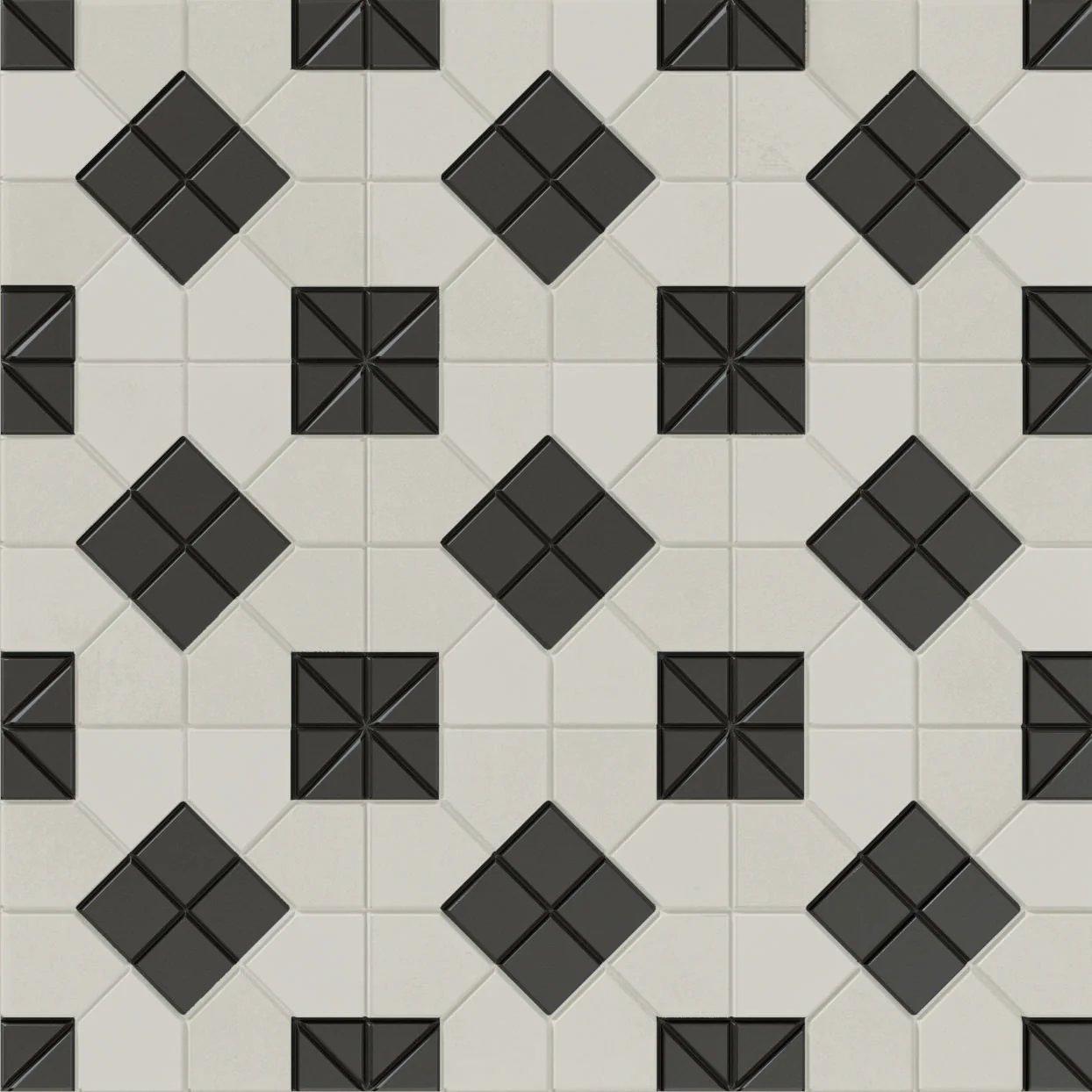 Tesserae Suit Matte 11X11 B&W