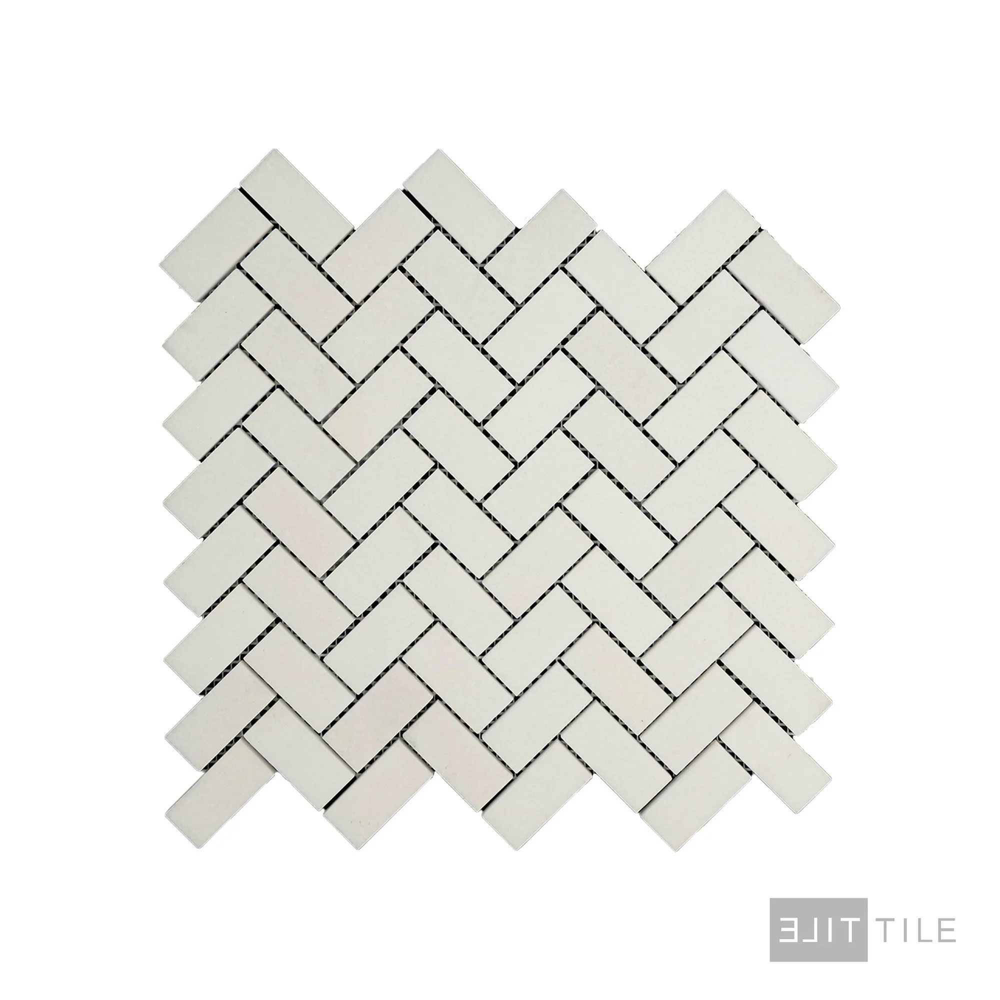 Thassos White Marble 1X2 Herringbone Honed Mosaic - Image 2