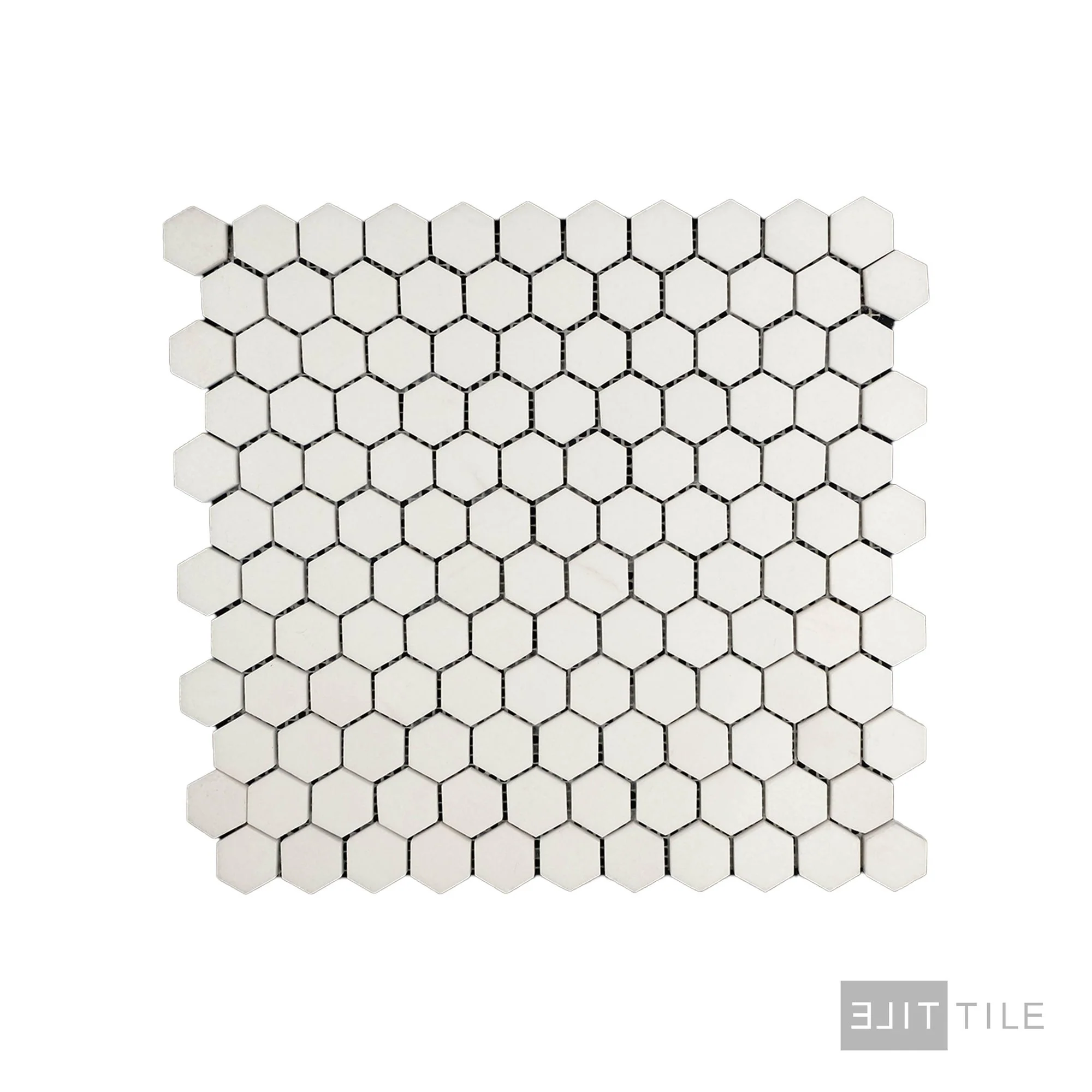 Thassos White Marble 1" Hexagon Polished Mosaic - Image 2