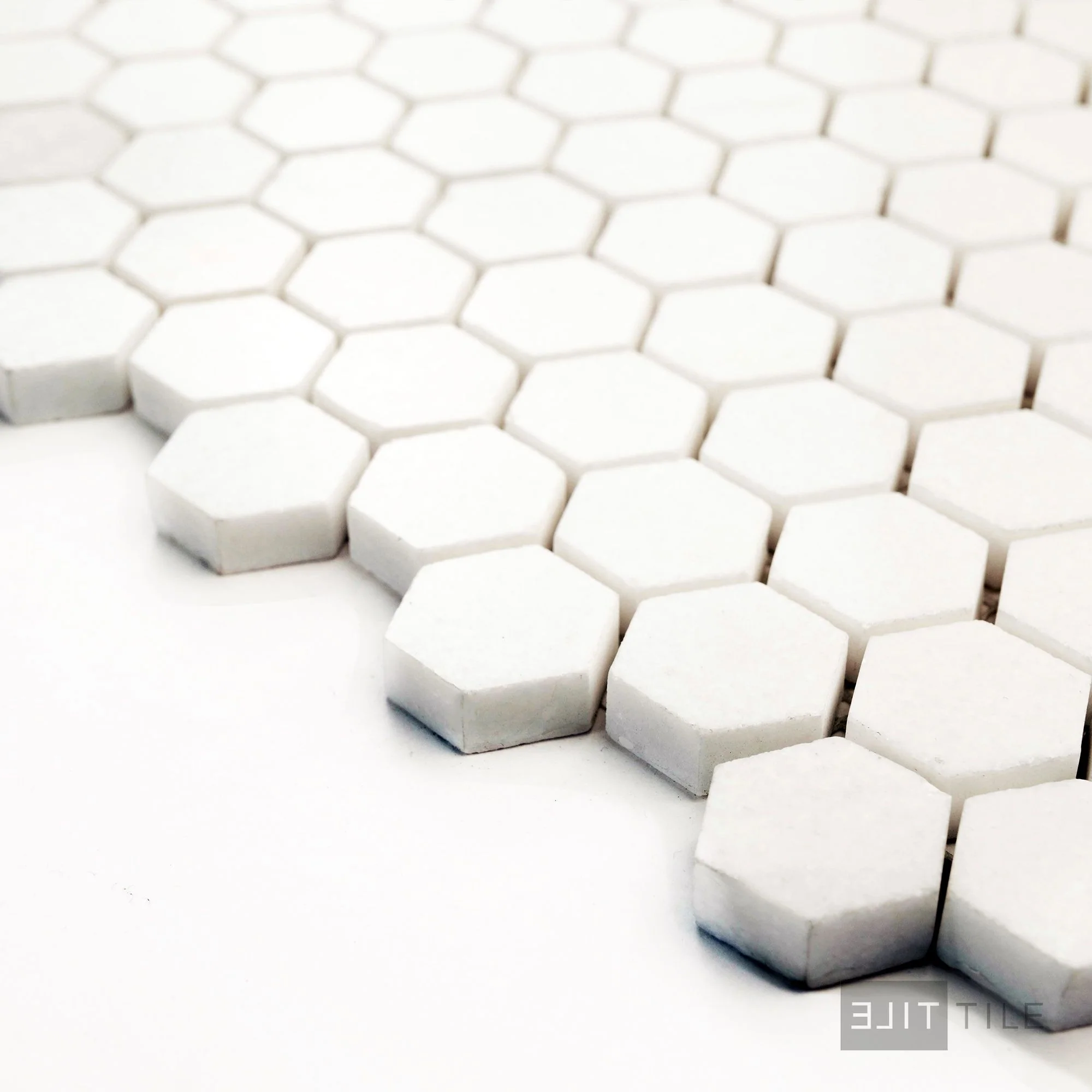 Thassos White Marble 1" Hexagon Polished Mosaic - Image 3