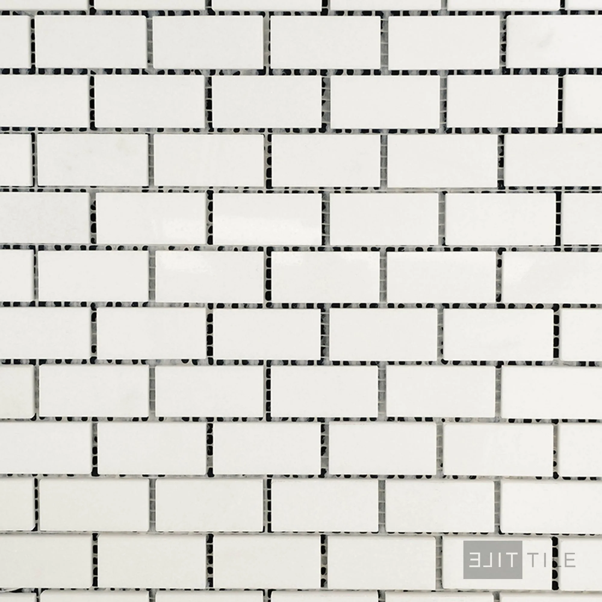 Thassos White Marble 1X2 Brick Polished Mosaic