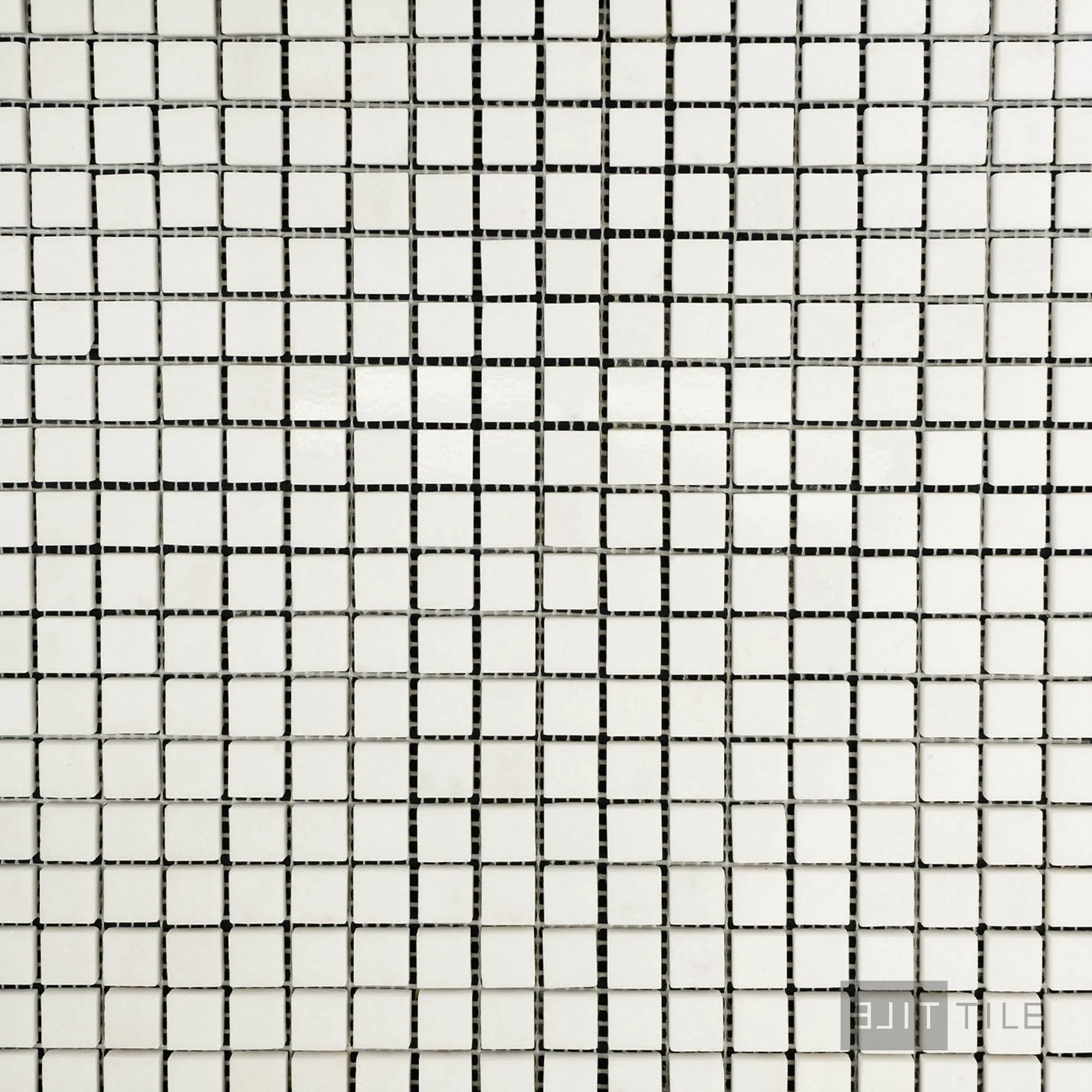 Thassos White Marble 5/8" Square Polished Mosaic