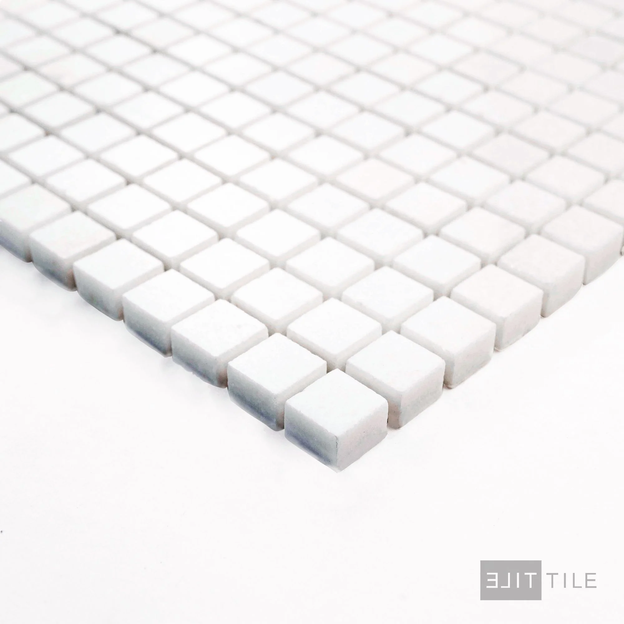Thassos White Marble 5/8" Square Polished Mosaic - Image 3