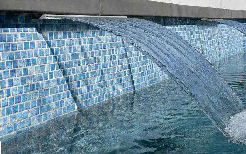 Tokyo 1-1/8X1-1/8 Square Icy Blue Semi Gloss Mosaic - Image 2