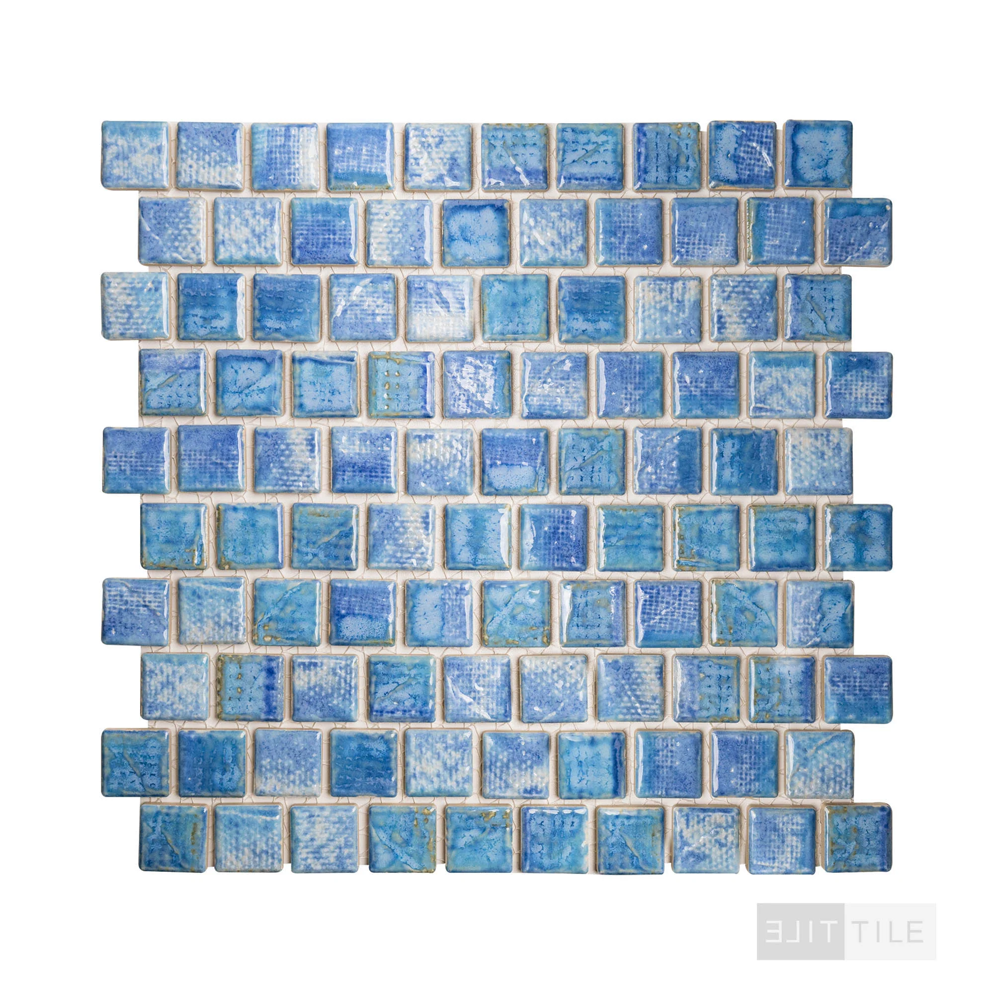 Tokyo 1-1/8X1-1/8 Square Icy Blue Semi Gloss Mosaic - Image 3