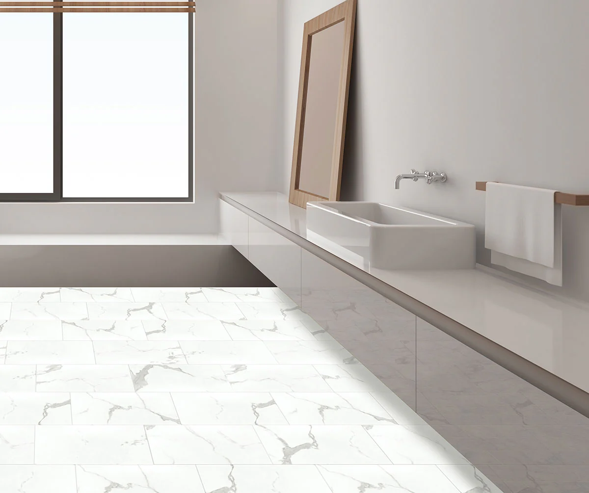 Trecento Calacatta Marbello 12X24 Low Gloss Luxury Vinyl Plank - Image 6