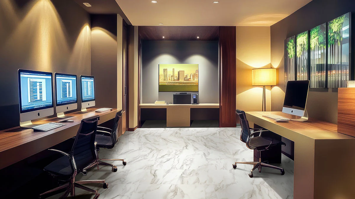 Trecento Calacatta Venosa Gold 12X24 Low Gloss Luxury Vinyl Plank - Image 5