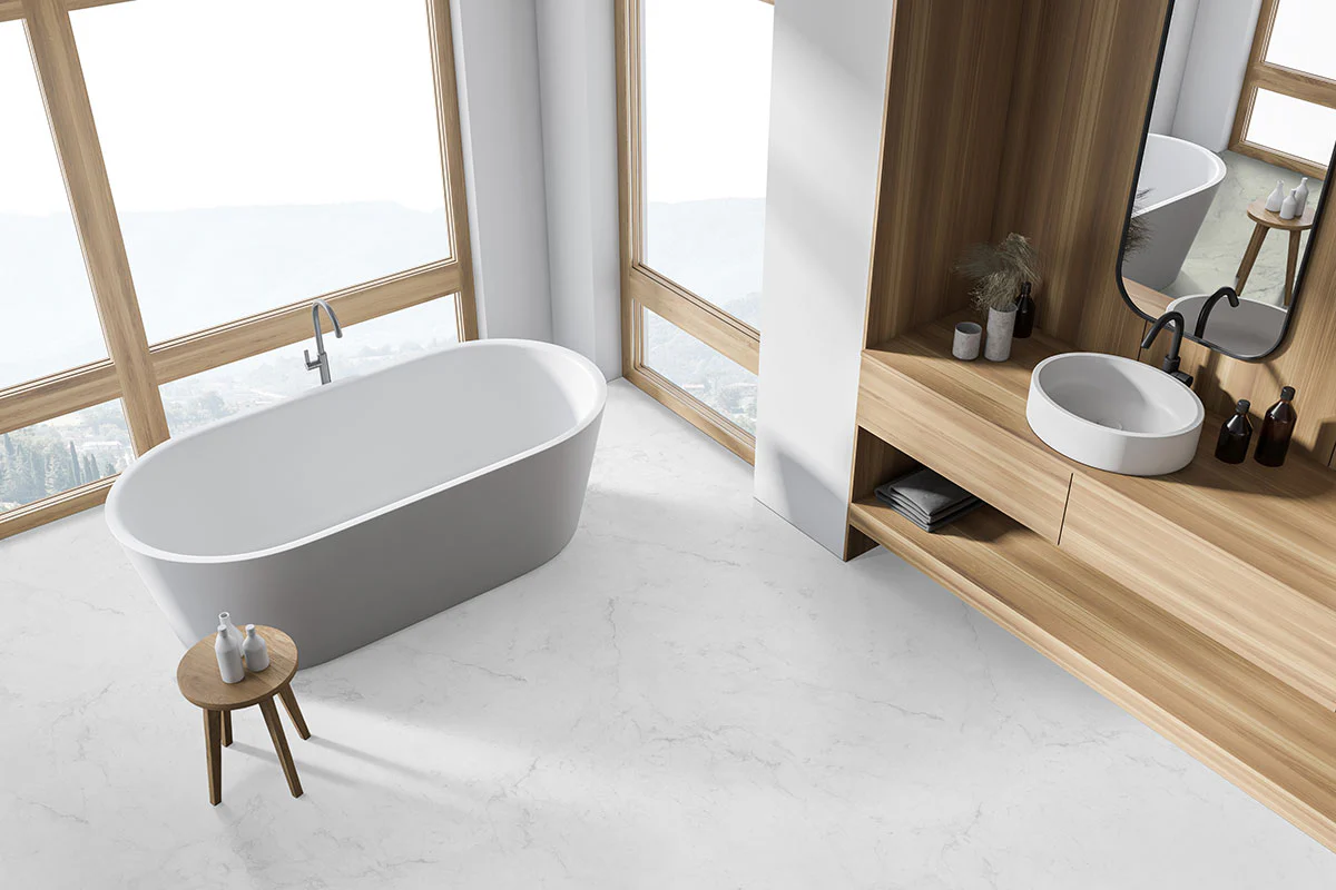 Trecento XL Carrara Avell 18X36 Low Gloss Luxury Vinyl Plank - Image 2