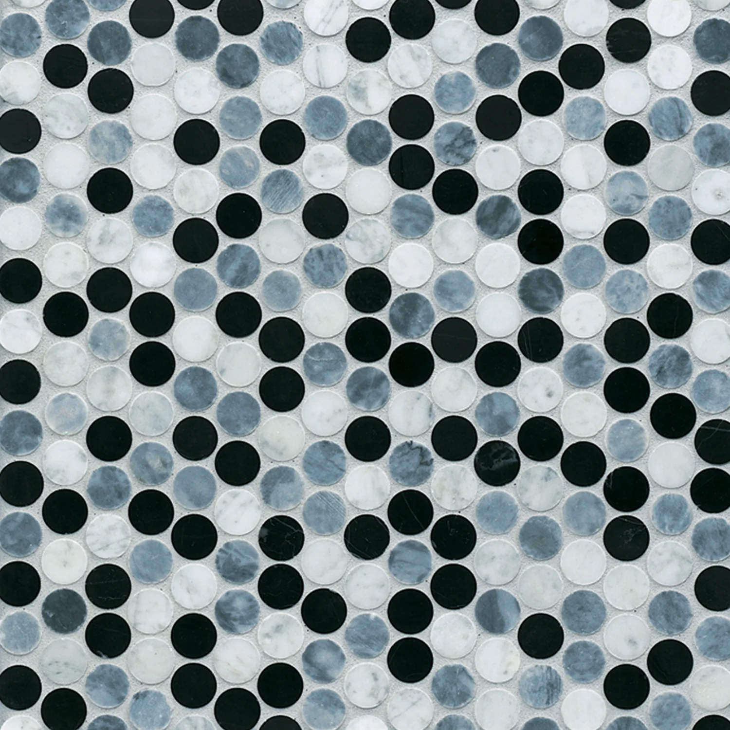 Tribeca Circle Mosaic 10-3/4X11-1/4 Loft Blend Honed