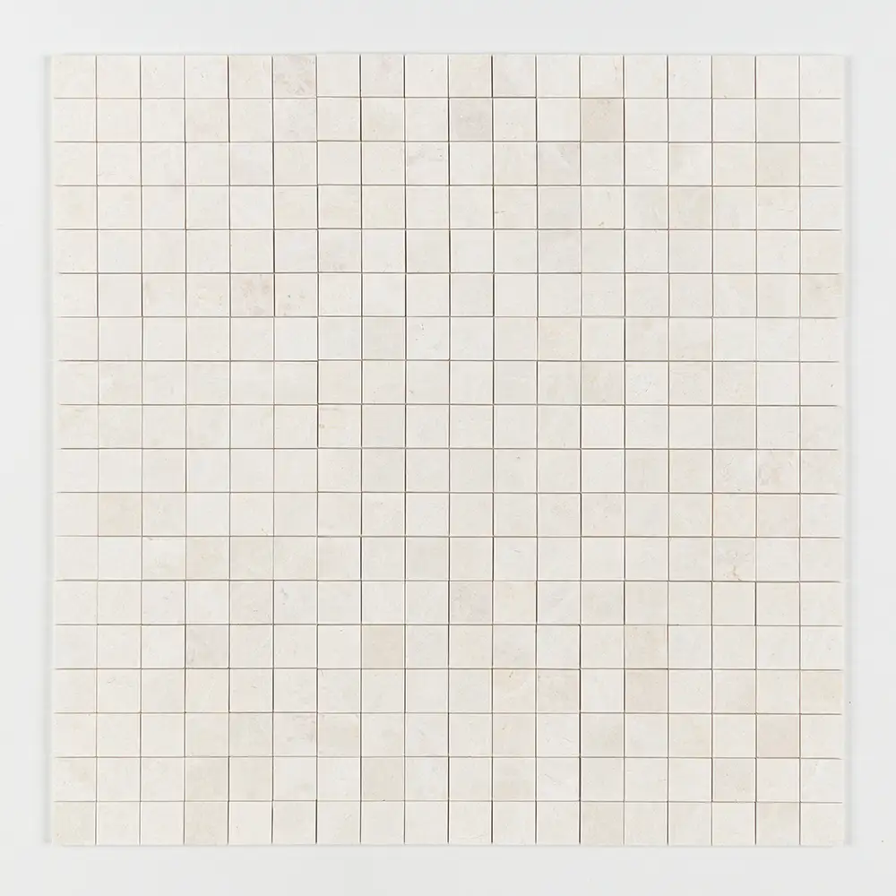 Vanilla Honed Marble 2X2 Square Mosaic 12X12 Vanilla Honed