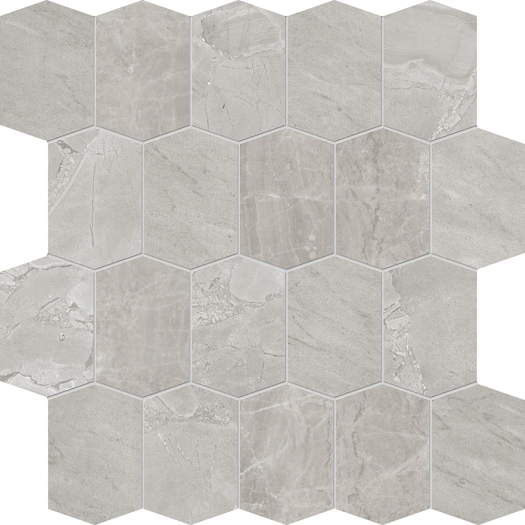 Velluto Hexagon Mosaic 12X13 Grey Matte