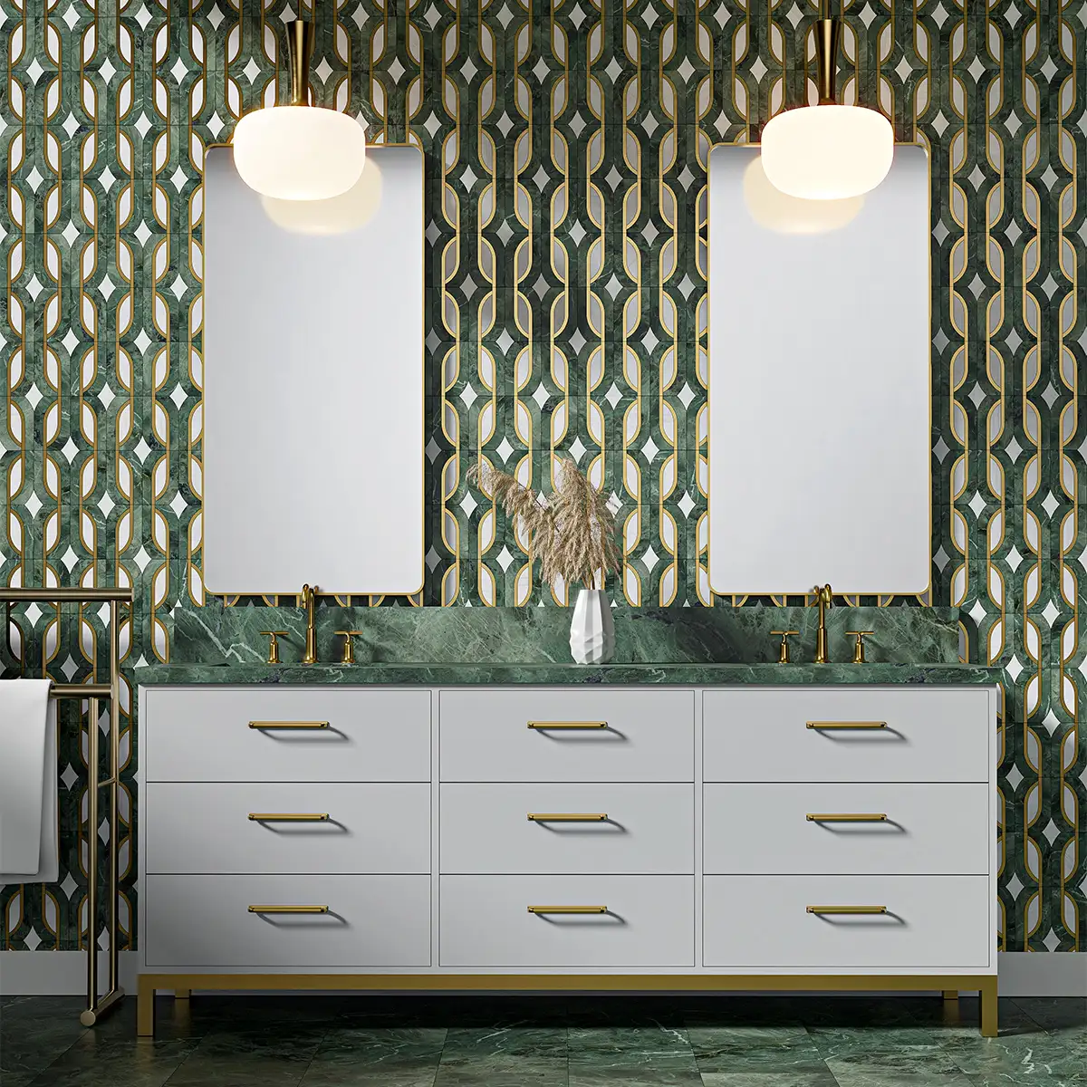 Verde Tia Honed Marble 12X24 Verde Tia Honed - Image 2
