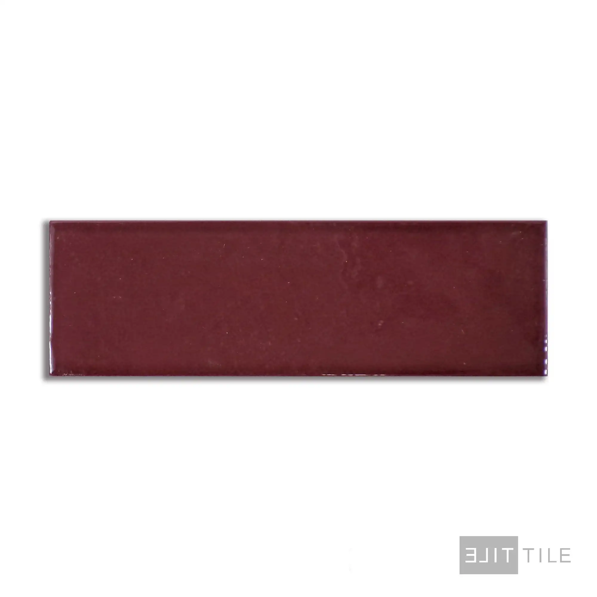 Village Ceramic Field Tile 2.5X8 Aubergine Glossy - Image 3