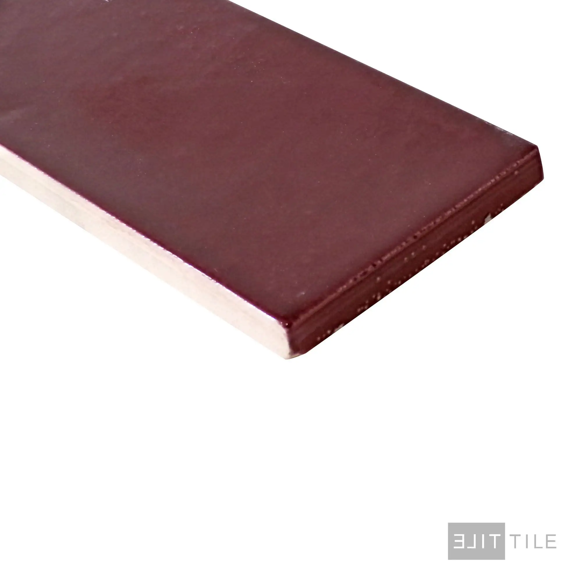 Village Ceramic Field Tile 2.5X8 Aubergine Glossy - Image 4