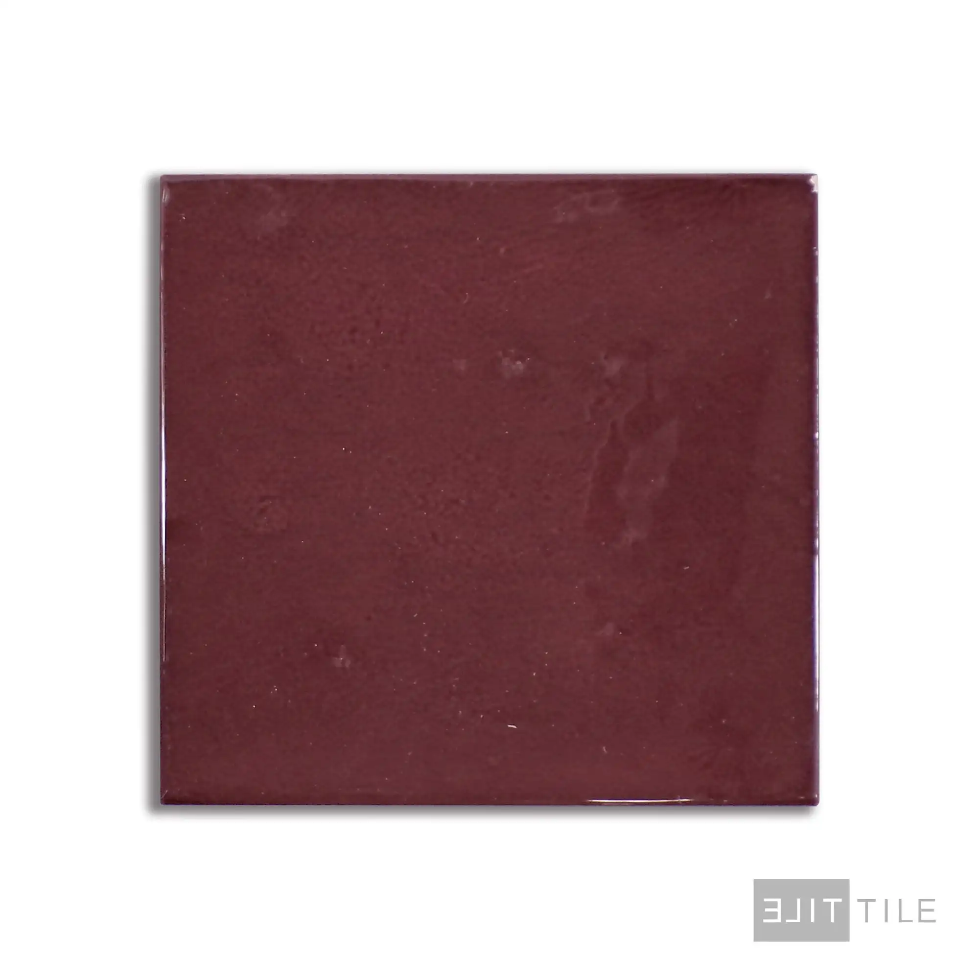 Village Ceramic Field Tile 5X5 Aubergine Glossy - Image 3