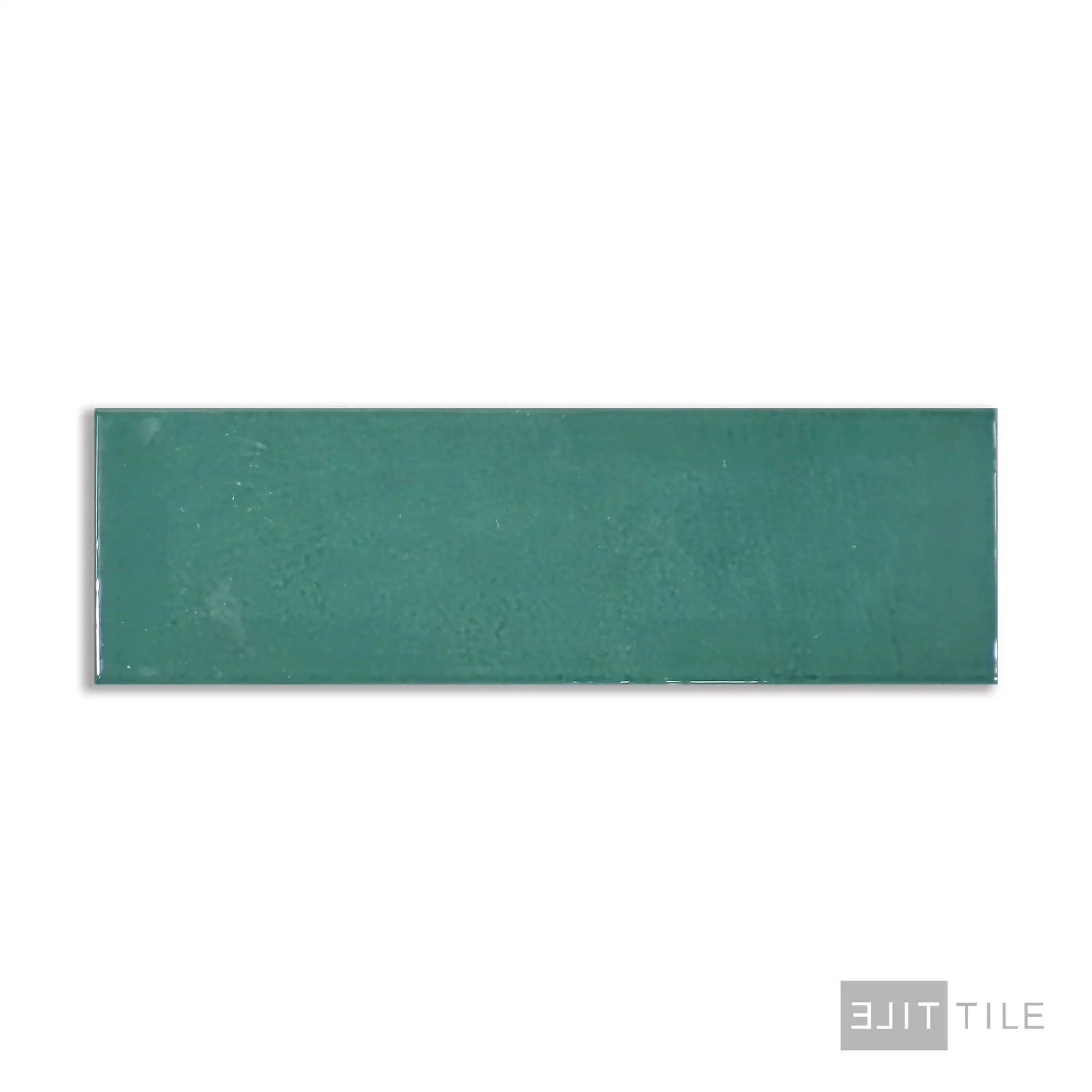 Village Ceramic Field Tile 2.5X8 Emerald Green Glossy - Image 3