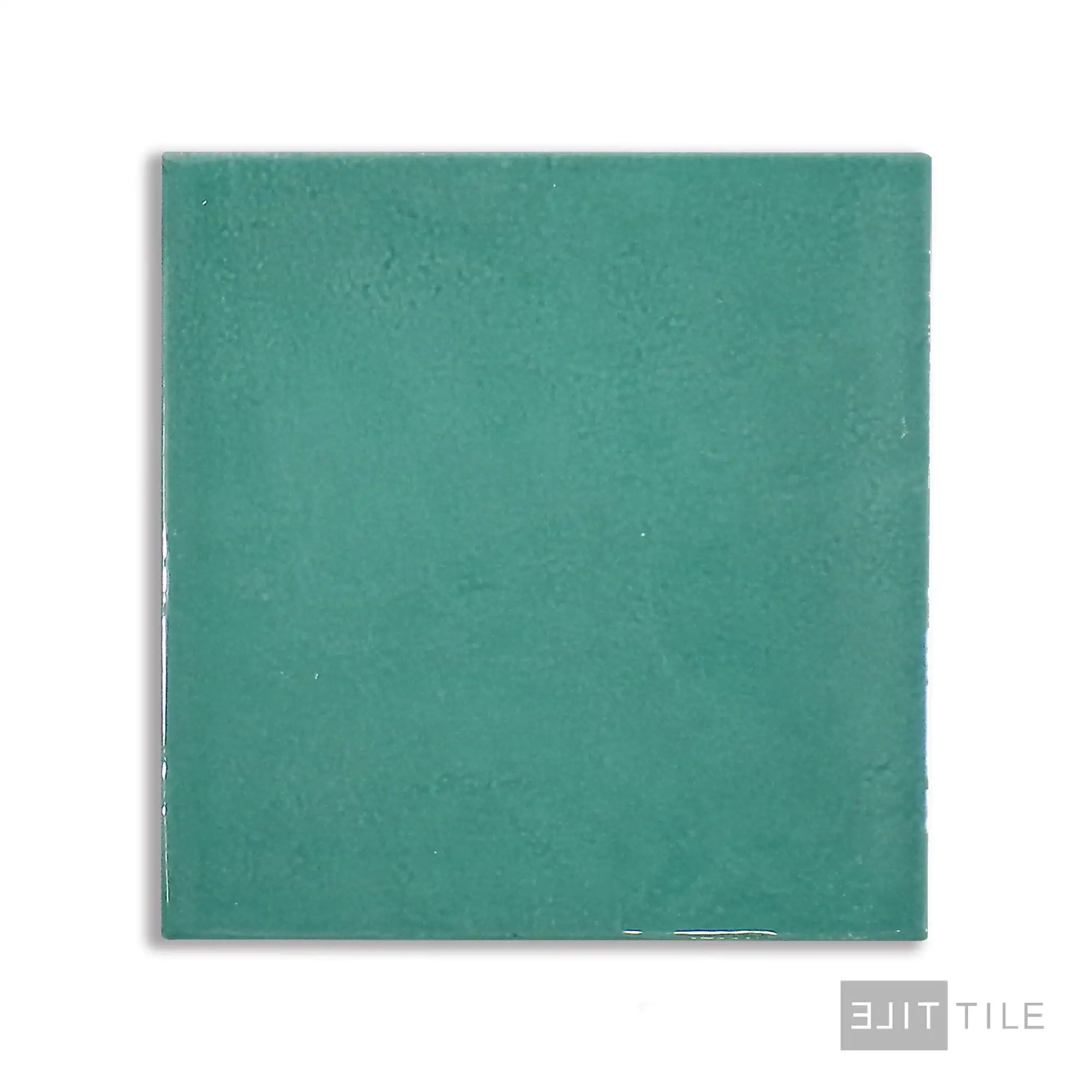 Village Ceramic Field Tile 5X5 Emerald Green Glossy - Image 3