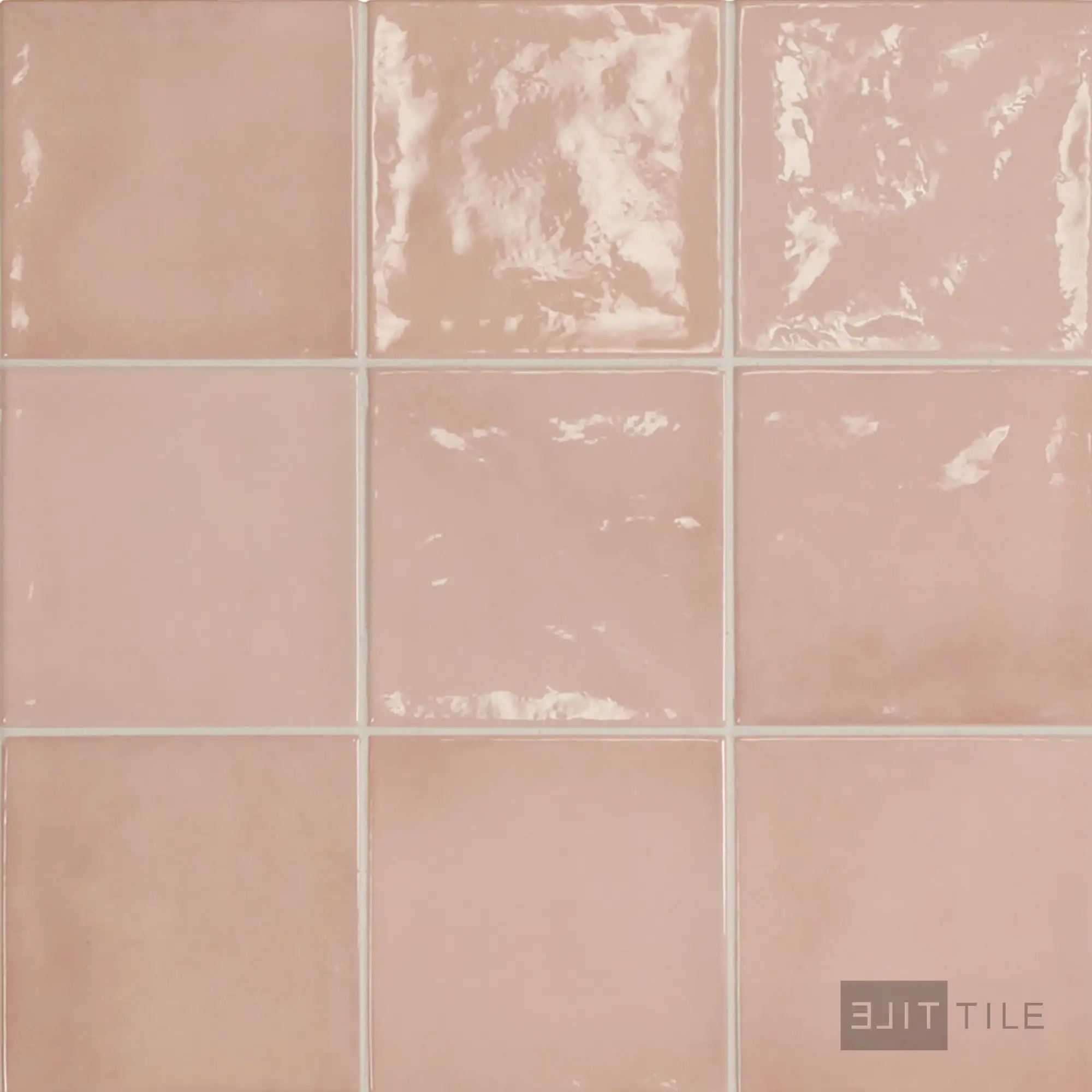 Village Ceramic Field Tile 5X5 Rose Gold Glossy