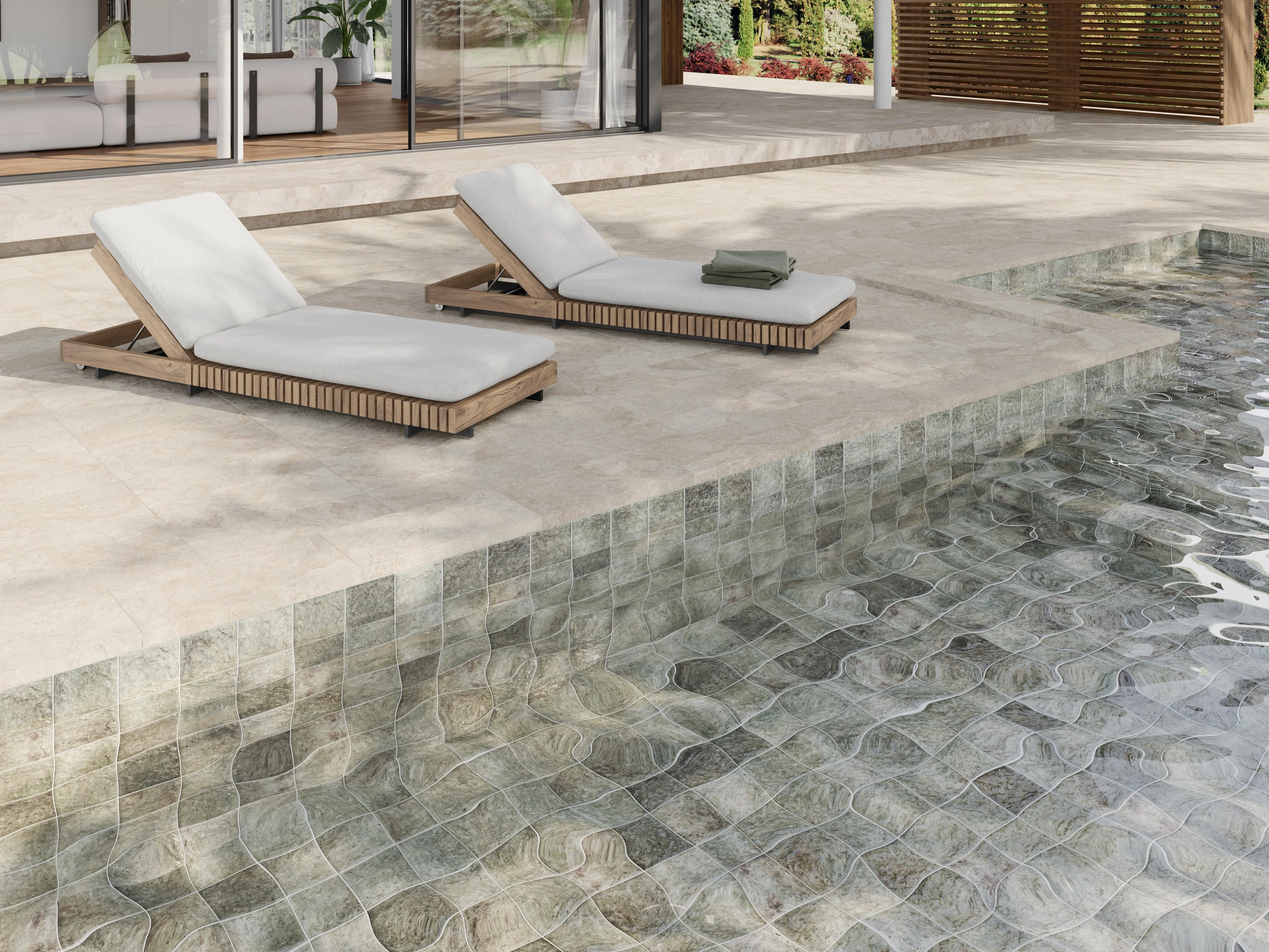 Water Porcelain Tile 6X6 Lombok Glossy - Image 2