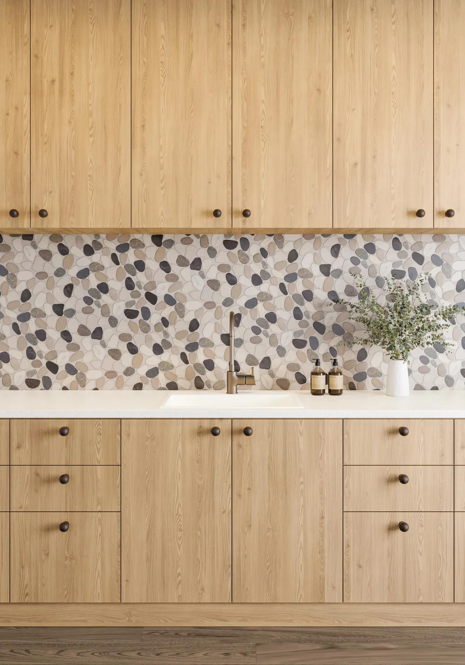 Waterbrook Sliced Pebble Stone Mosaic 12X12 Malaga Bay - Image 2