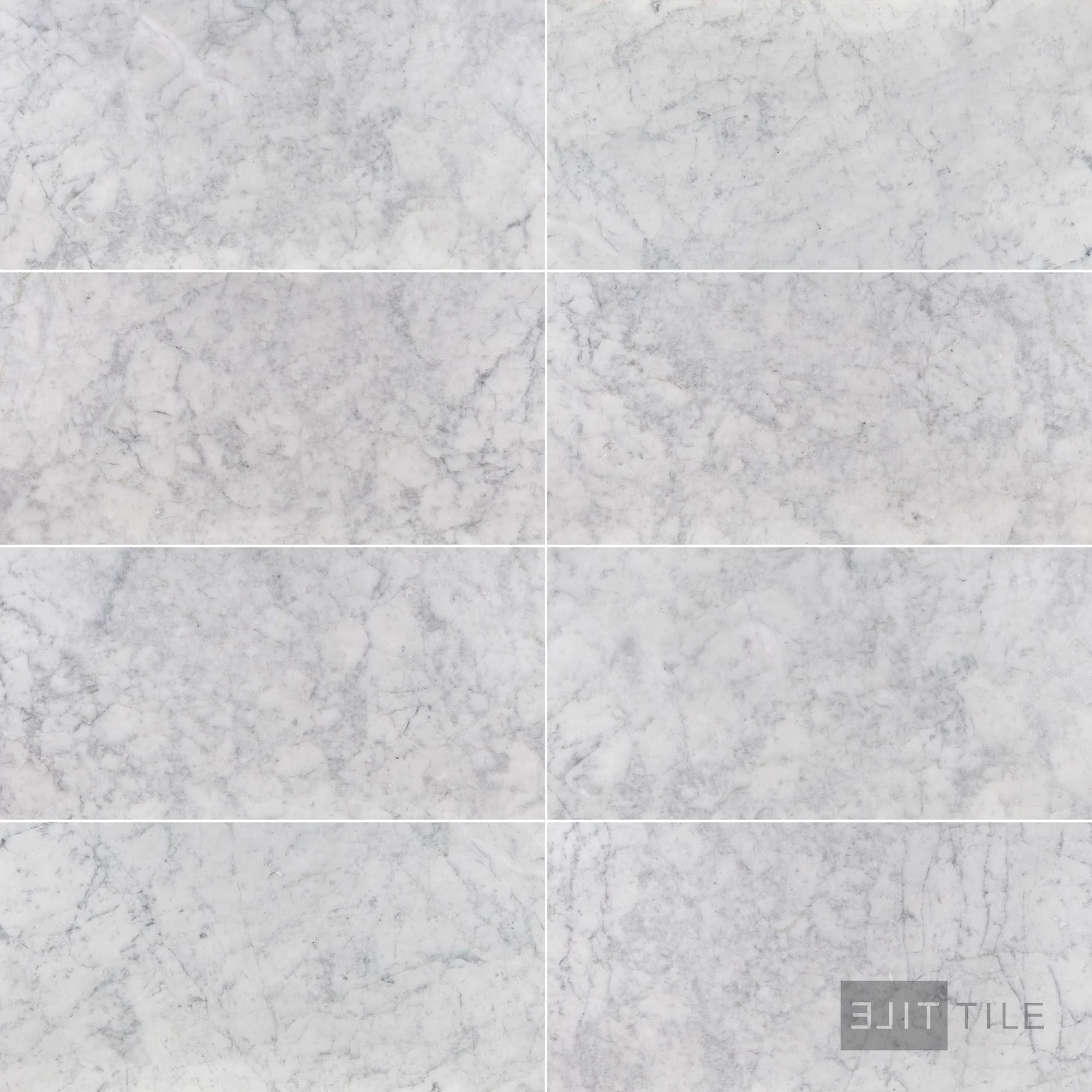 White Carrara Marble 12X12 Honed