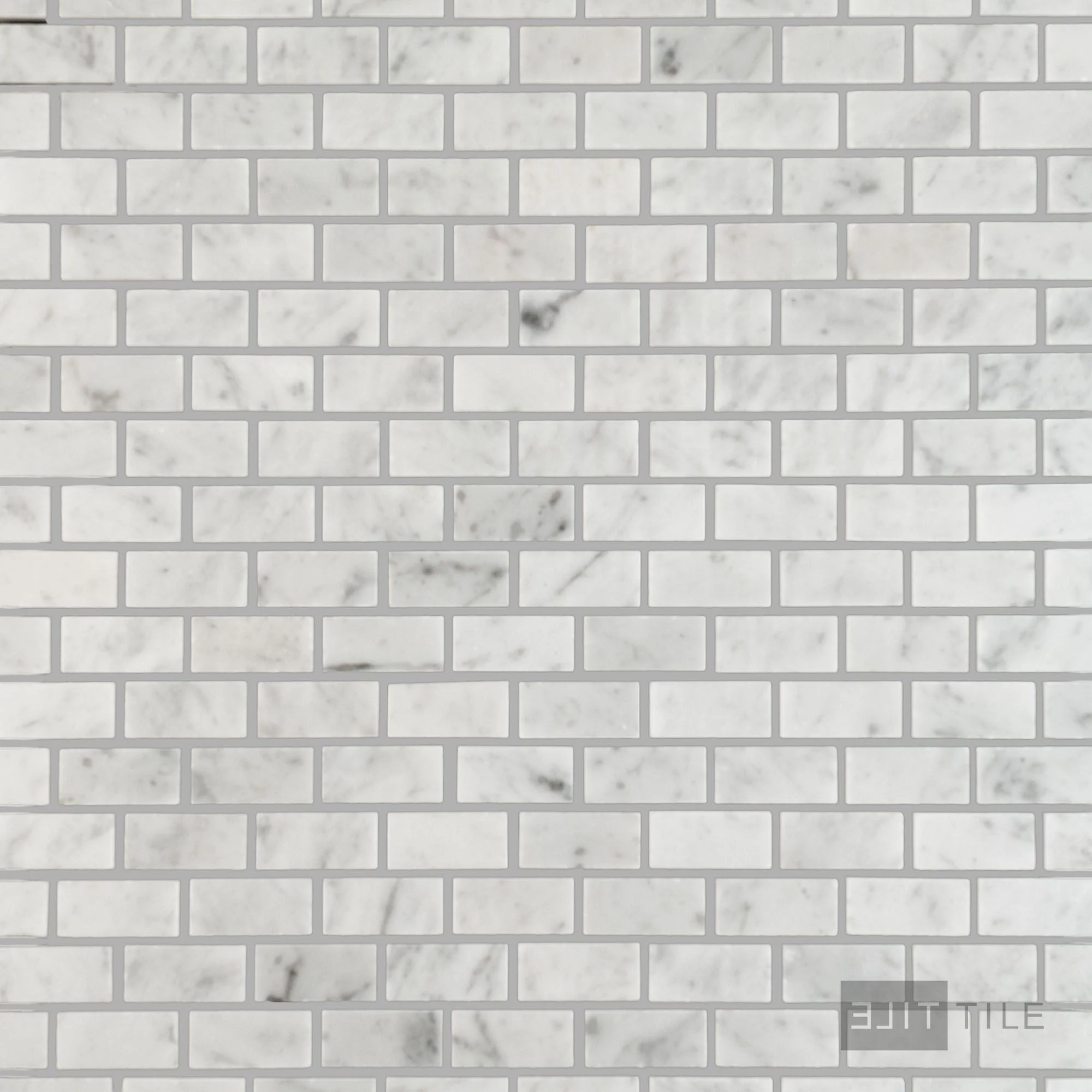White Carrara Marble 5/8X1-1/ Brick Polished Mosaic