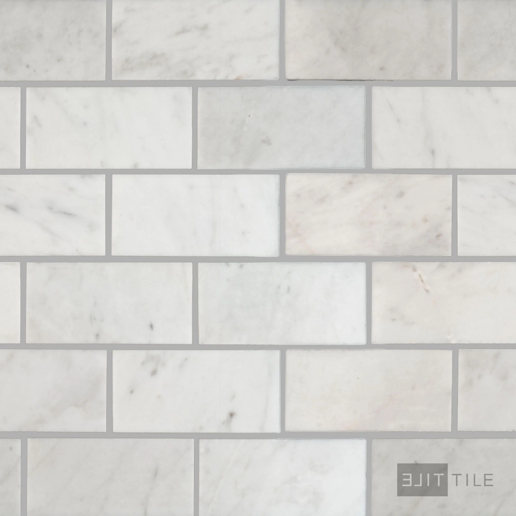 White Carrara Marble 2X4 Brick Polished Mosaic