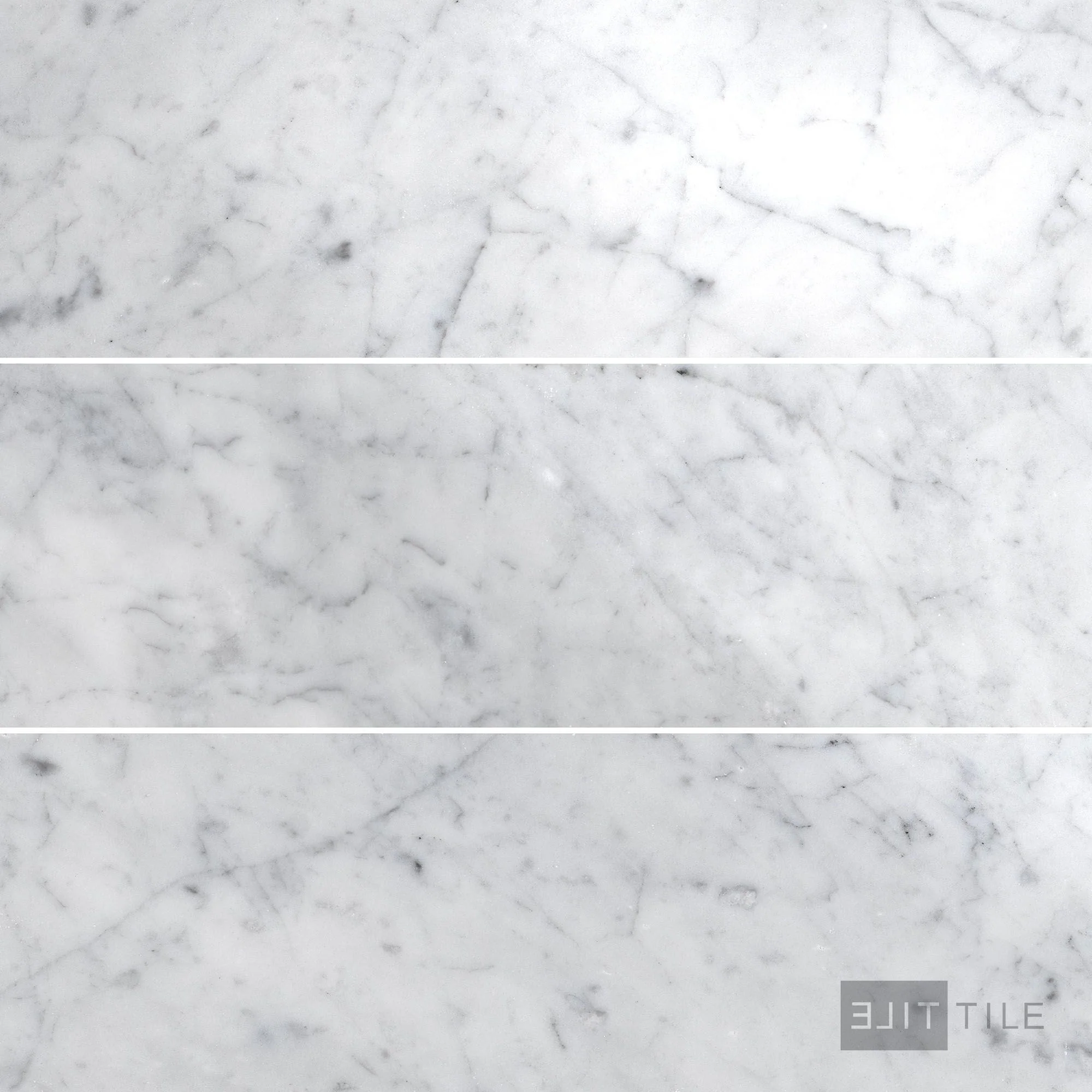 White Carrara Marble 4X12 Polished